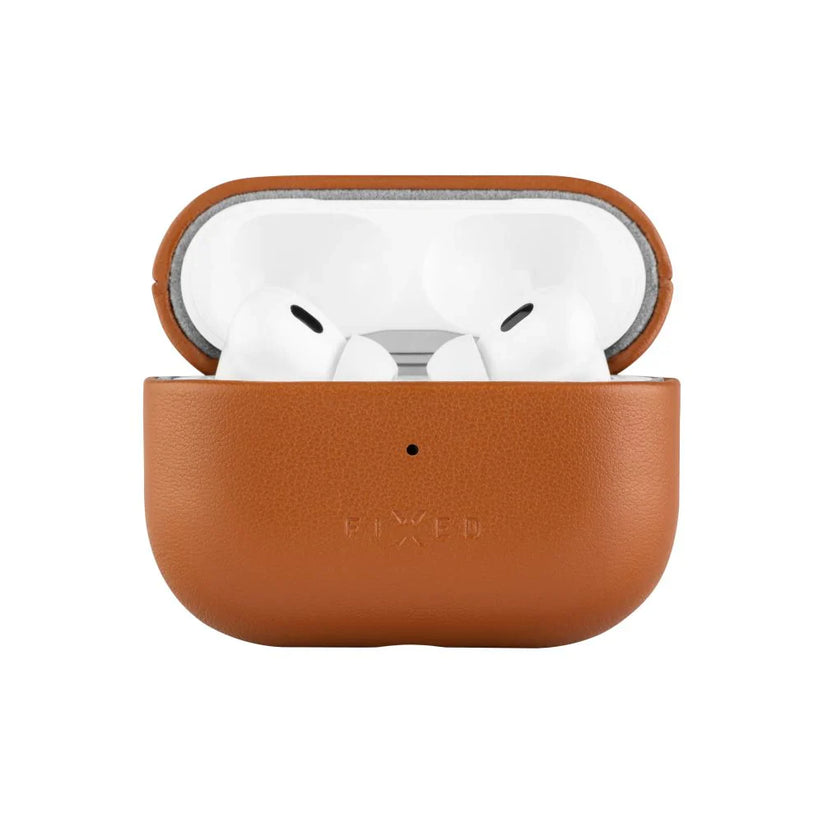 FIXED PodsLeather with MagSafe - etui kompatybilne z MagSafe do AirPods Pro 2 Pro 2 USB-C brązowe
