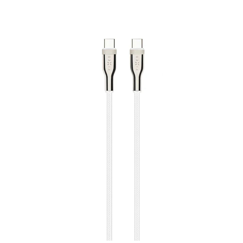 Kabel w oplocie FIXED USB-C USB-C 2m 100W biały