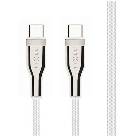 Kabel w oplocie FIXED USB-C USB-C 2m 100W biały