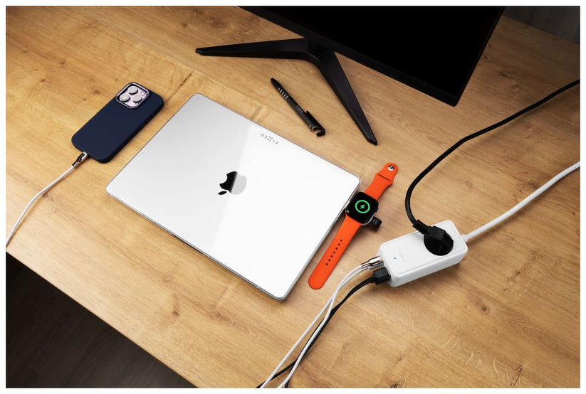 Listwa ładująca FIXED GaN III - 2xUSB-C 2xUSB, 3m, PD 65W, biała