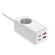 Listwa ładująca FIXED GaN III - 2xUSB-C 2xUSB, 1,5m, PD 65W, biała