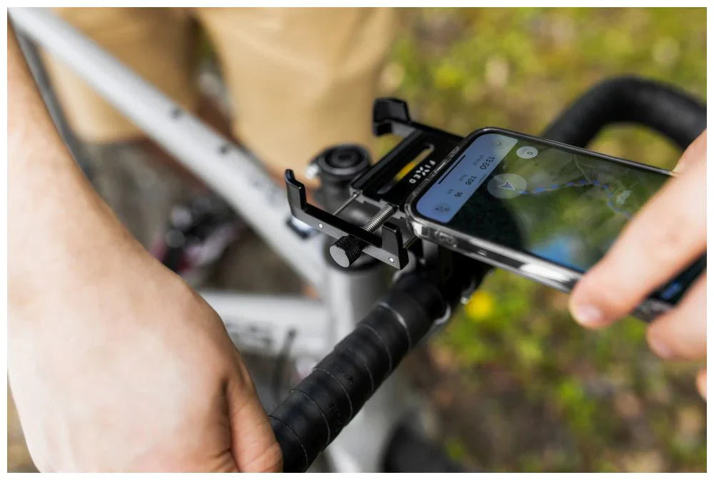 Aluminiowy uchwyt rowerowy FIXED Bikee ALU 2 do telefonu czarny