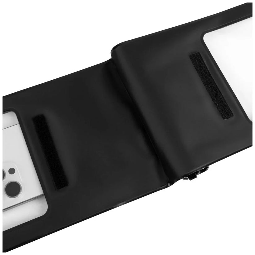 Etui wodoszczelne FIXED Float Twin z dwiema kieszeniami do iPhone i innych akcesoriów przeźroczyste czarne
