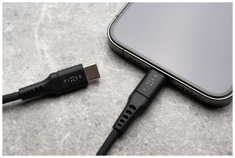 Kabel FIXED USB-C USB-C 1,2m 60W czarny