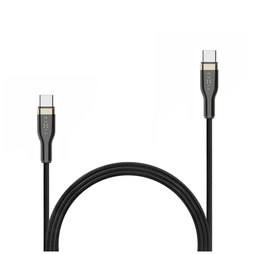 Kabel w oplocie FIXED USB-C USB-C 2m 100W czarny