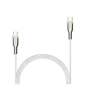 Kabel w oplocie FIXED USB-C USB-C 1,2m 100W biały