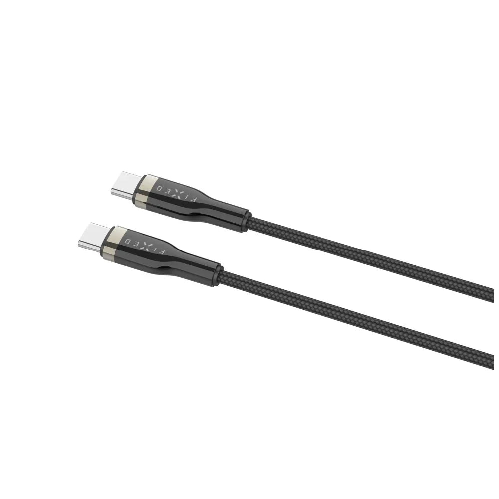 Kabel w oplocie FIXED USB-C USB-C 2m 100W czarny