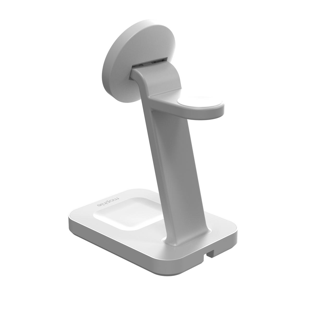 Mophie Snap+ 3-in-1 Qi2 wireless charge stand - stojąca ładowarka bezprzewodowa do trzech urządzeń kompatybilna z MagSafe i Qi2 biała