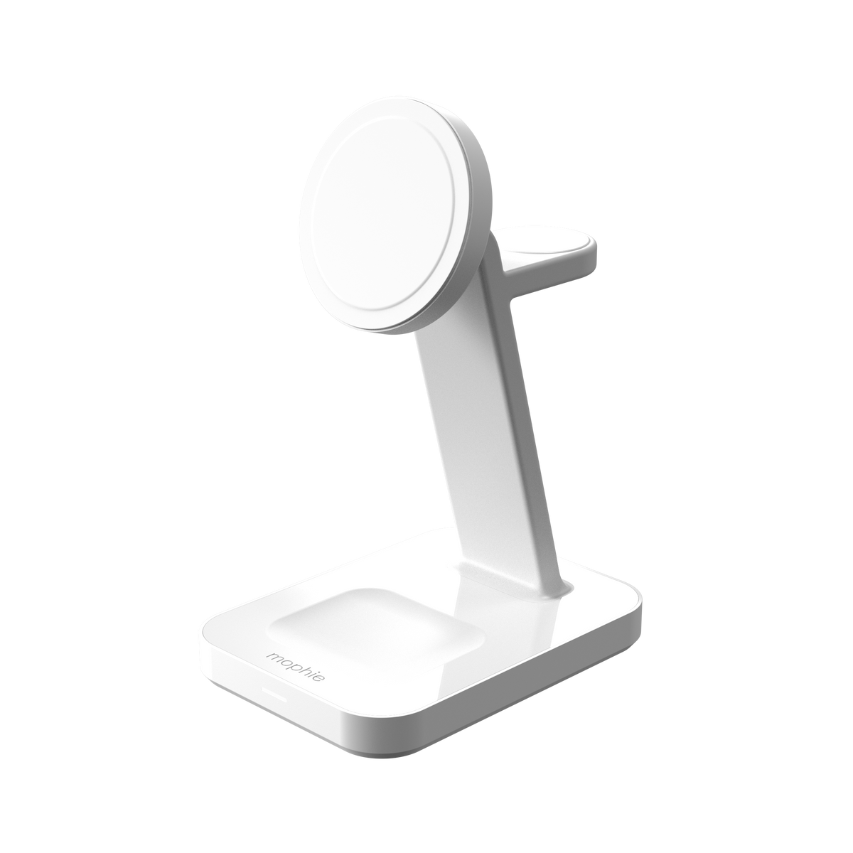 Mophie Snap+ 3-in-1 Qi2 wireless charge stand - stojąca ładowarka bezprzewodowa do trzech urządzeń kompatybilna z MagSafe i Qi2 biała