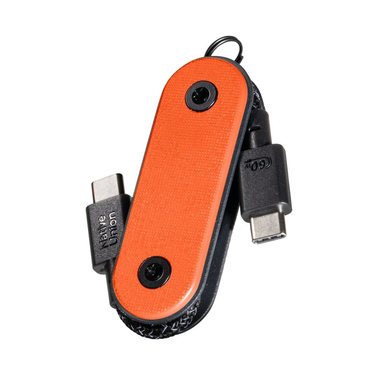 Kabel Native Union Pocket Cable USB-C - USB-C 17 cm pomarańczowy