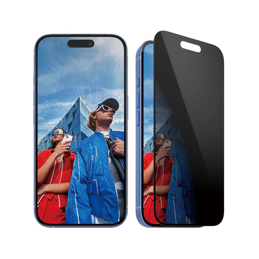 PanzerGlass Privacy Screen Protector Ultra-Wide Fit - szkło prywatyzujące do iPhone 15 16 czarna ramka