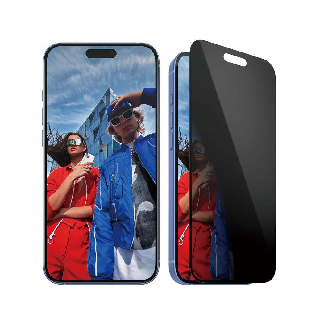 PanzerGlass Privacy Screen Protector Ultra-Wide Fit - szkło prywatyzujące do iPhone 15 Plus 16 Plus czarna ramka