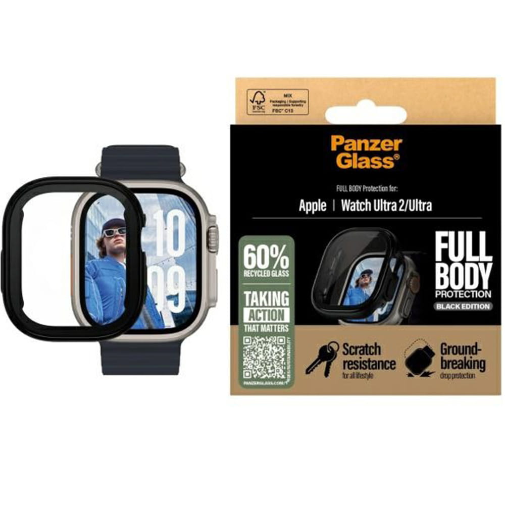 PanzerGlass Snappie Full Body - osłona do Apple Watch Ultra Ultra 2 Ultra 3 49mm czarna