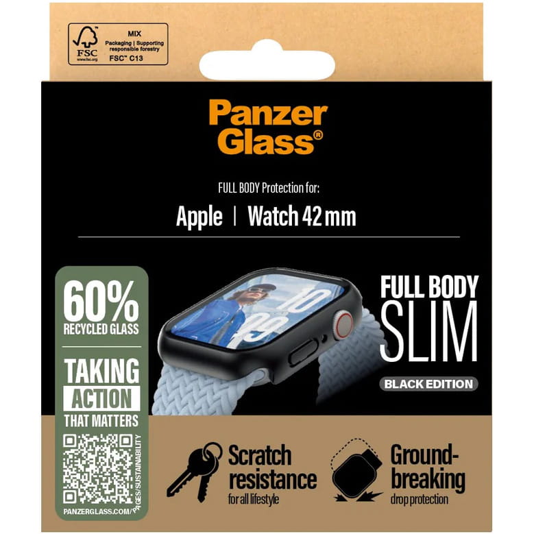 PanzerGlass Snappie Full Body - osłona do Apple Watch 10 11 42mm czarna