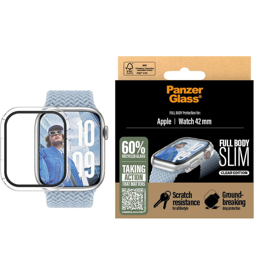 PanzerGlass Snappie Full Body - osłona do Apple Watch 10 11 42mm przeźroczysta