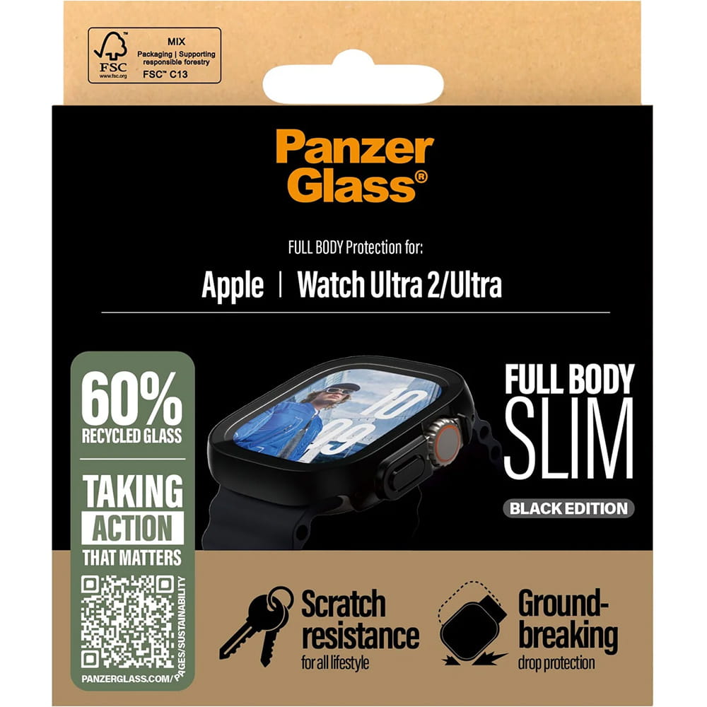 PanzerGlass Full Body Slim - osłona do Apple Watch Ultra Ultra 2 Ultra 3 49mm czarna