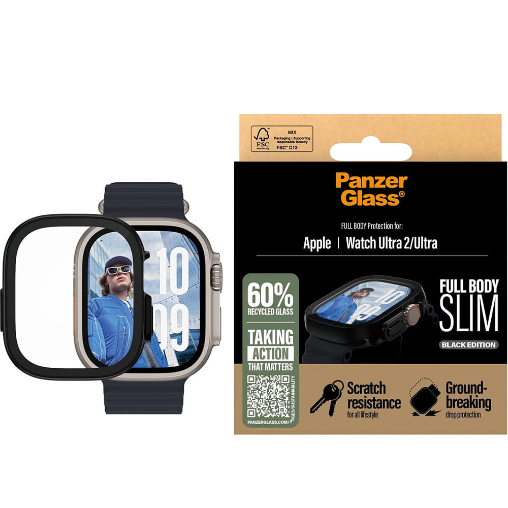 PanzerGlass Full Body Slim - osłona do Apple Watch Ultra Ultra 2 Ultra 3 49mm czarna