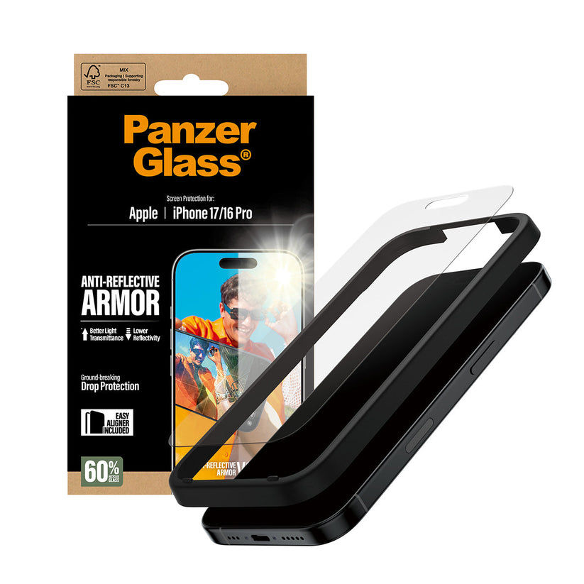 PanzerGlass Anti-Reflective Armor Screen Protector - szkło antyrefleksyjne do iPhone 16 Pro 17