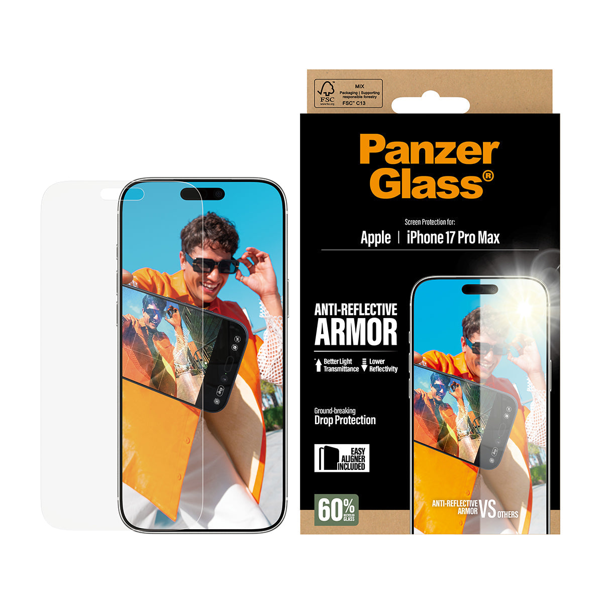 PanzerGlass Anti-Reflective Armor Screen Protector - szkło antyrefleksyjne do iPhone 17 Pro Max