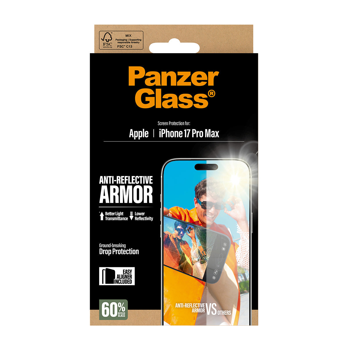 PanzerGlass Anti-Reflective Armor Screen Protector - szkło antyrefleksyjne do iPhone 17 Pro Max