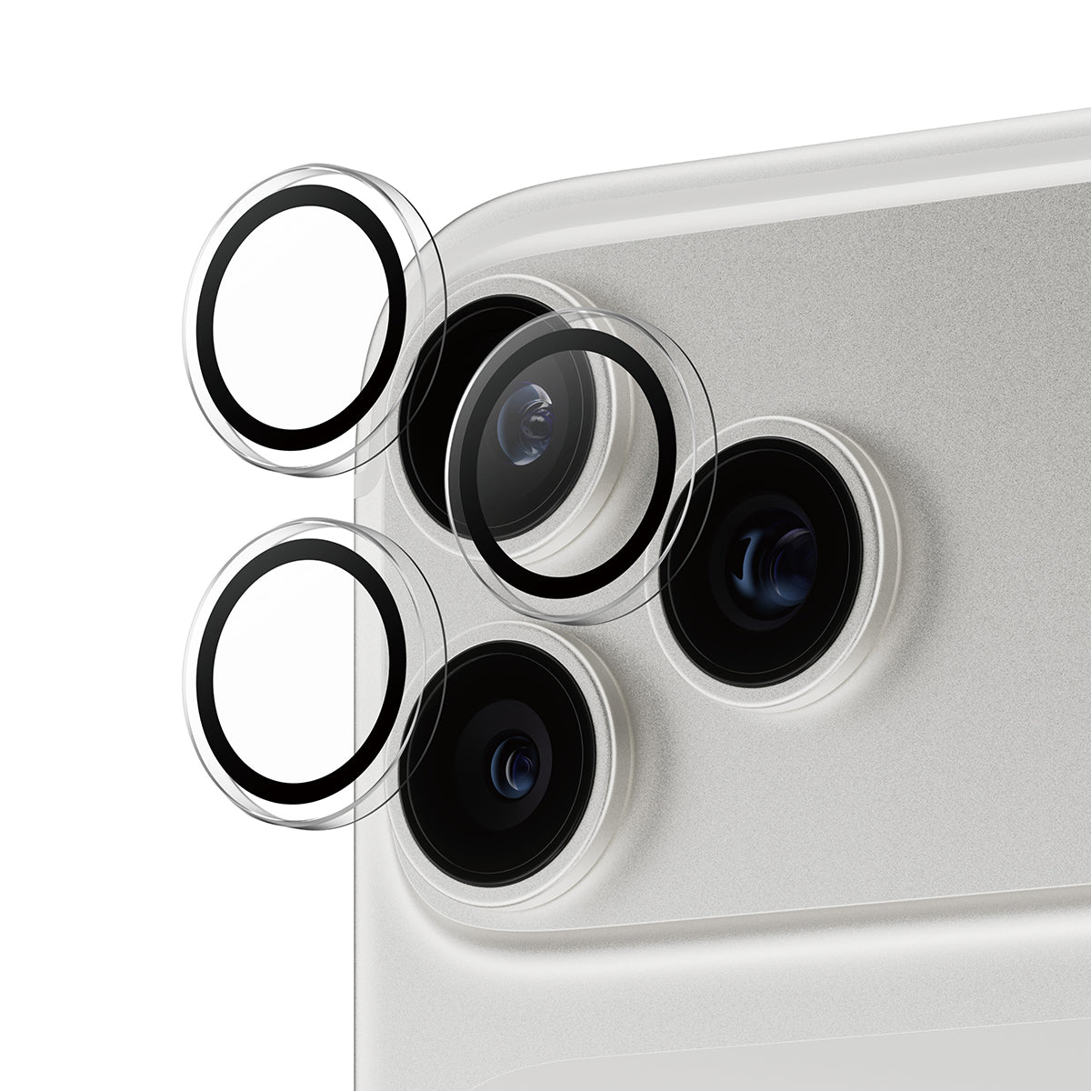 PanzerGlass Hoops Transparent Camera Lens Protector - osłonki na obiektywy do iPhone 16 Pro 16 Pro Max 17 Pro 17 Pro Max