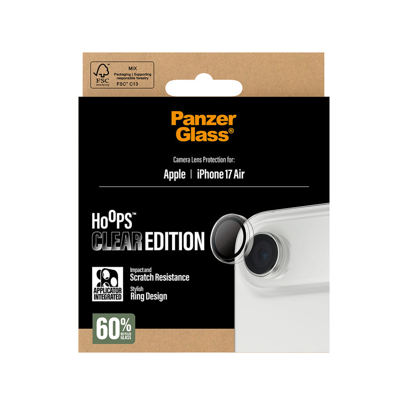 PanzerGlass Hoops Transparent Camera Lens Protector - osłonki na obiektywy do iPhone Air