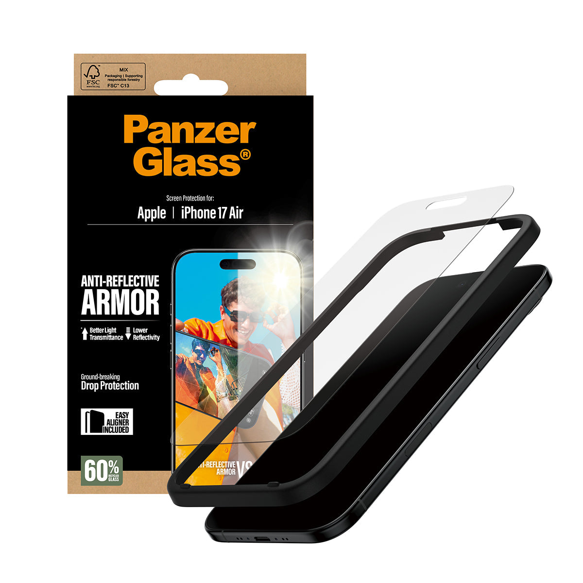 PanzerGlass Anti-Reflective Armor Screen Protector - szkło antyrefleksyjne do iPhone Air