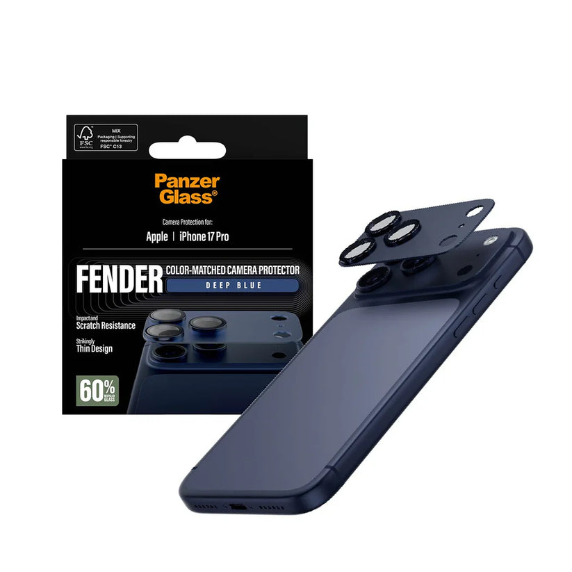 PanzerGlass Fender Camera Protector - osłona na aparat do iPhone 17 Pro niebieska