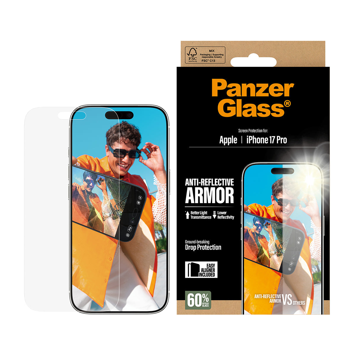 PanzerGlass Anti-Reflective Armor Screen Protector - szkło antyrefleksyjne do iPhone 17 Pro