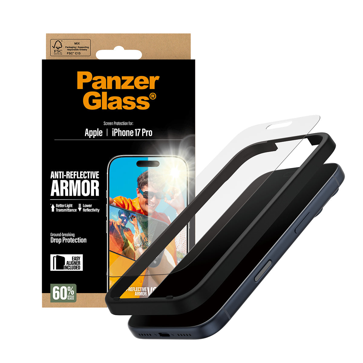 PanzerGlass Anti-Reflective Armor Screen Protector - szkło antyrefleksyjne do iPhone 17 Pro