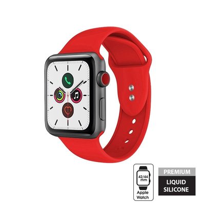 Crong Liquid Band - Pasek Apple Watch 44 45 46 49 mm czerwony