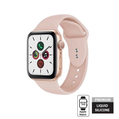 Crong Liquid Band - Pasek Apple Watch 44 45 46 49 mm piaskowy róż