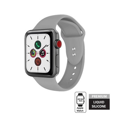 Crong Liquid Band - Pasek Apple Watch 44 45 46 49 mm szary