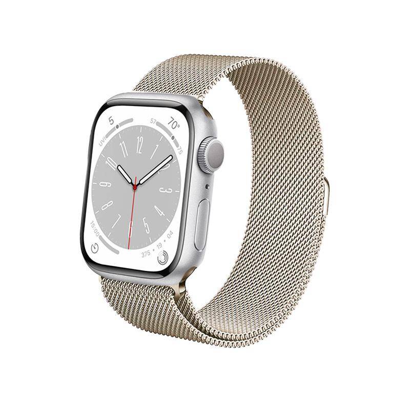 Crong Milano Steel – Pasek ze stali nierdzewnej do Apple Watch 44 45 46 49 mm szampański