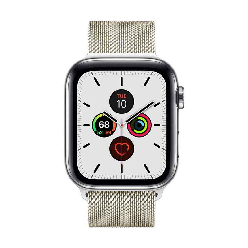 Crong Milano Steel – Pasek ze stali nierdzewnej do Apple Watch 44 45 46 49 mm szampański