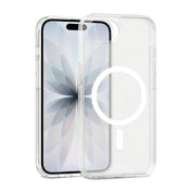 Crong Hybrid Matte Magnetic - Etui MagSafe iPhone 16e/17e przezroczyste matowe