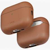 UNIQ Lyden Vex - etui z ekoskóry do AirPods Pro 3 brązowe