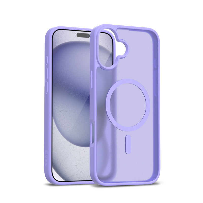 Crong Hybrid Matte Magnetic - MagSafe Case iPhone 17 lawendowe matowe