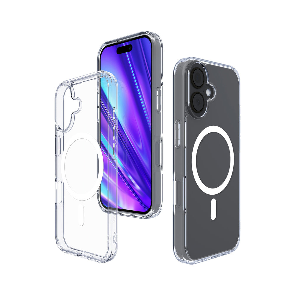 JCPal DualPro MagSafe Compatible Case - etui MagSafe do iPhone 17 przeźroczyste