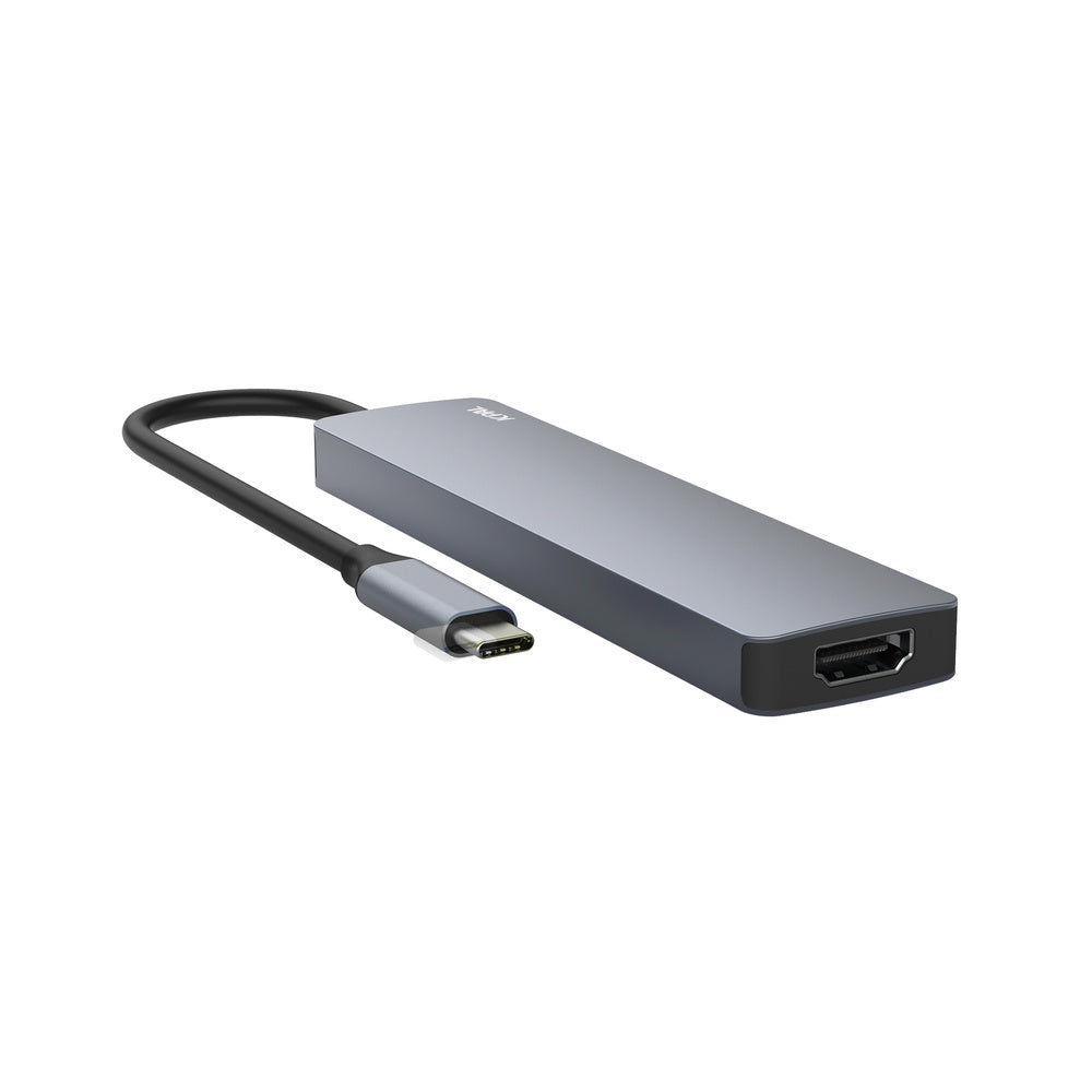 JCPAL Linx USB-C 7in1 - przejściówka USB-C (2 x USB-A 3.0 USB-C 3.1 HDMI 60Hz czytnik kart micro SD PD 100W)