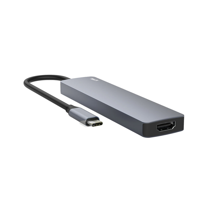 JCPAL Linx USB-C 7in1 - przejściówka USB-C (2 x USB-A 3.0 USB-C 3.1 HDMI 60Hz czytnik kart micro SD PD 100W)