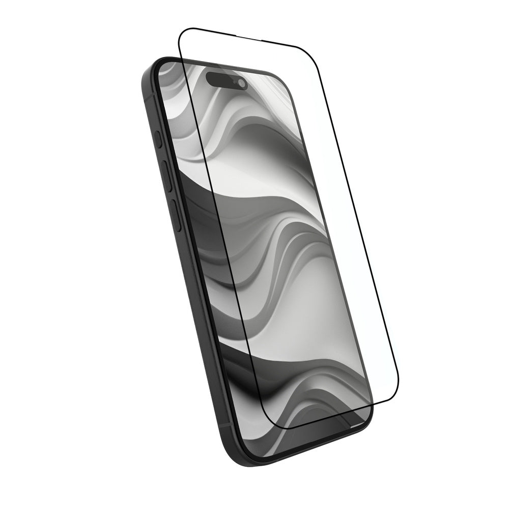 JCPal Preserver Tempered Glass Screen Protector - szkło hartowane do iPhone 16 Plus czarna ramka
