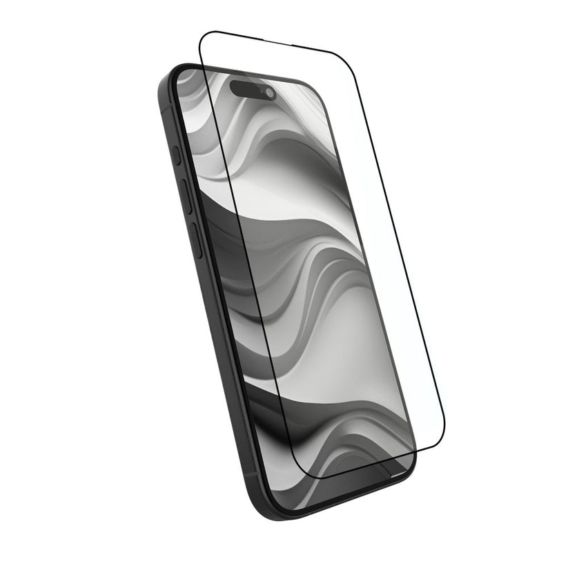 JCPal Preserver Tempered Glass Screen Protector - szkło hartowane do iPhone 16 Plus czarna ramka
