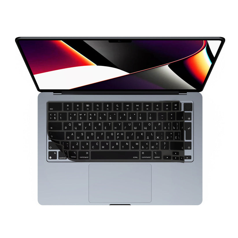 JCPal VerSkin w. KeyBoard Layout Ukrainian Russian do MacBook Air 13" M2-M4 Pro 14" M1-M4 Air 15" M2-M4 Pro 16" M1-M4