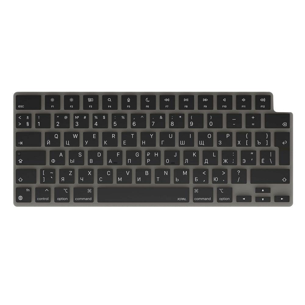 JCPal VerSkin w. KeyBoard Layout Ukrainian Russian do MacBook Air 13" M2-M4 Pro 14" M1-M4 Air 15" M2-M4 Pro 16" M1-M4