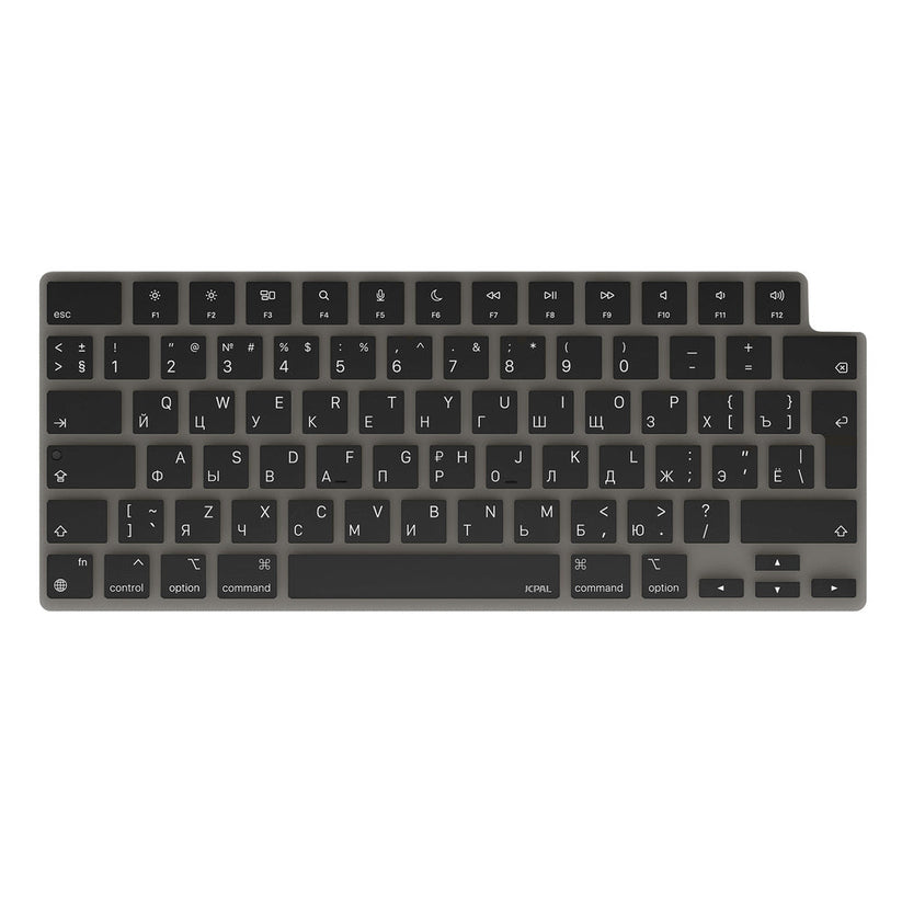 JCPal VerSkin w. KeyBoard Layout Ukrainian Russian do MacBook Air 13" M2-M4 Pro 14" M1-M4 Air 15" M2-M4 Pro 16" M1-M4