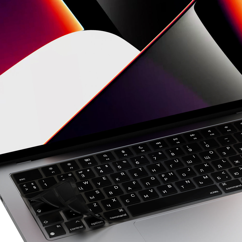 JCPal VerSkin w. KeyBoard Layout Ukrainian Russian do MacBook Air 13" M2-M4 Pro 14" M1-M4 Air 15" M2-M4 Pro 16" M1-M4