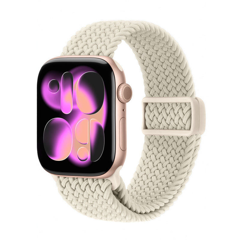 Crong Wave Band - pleciony pasek do Apple Watch 38/40/41/42 mm beżowy