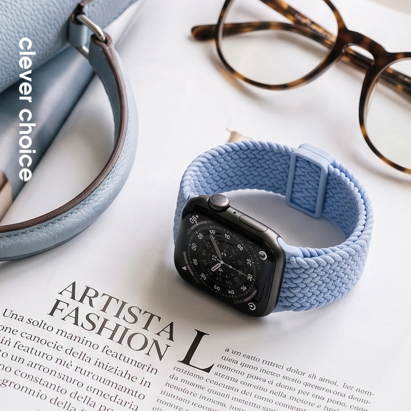 Crong Wave Band - pleciony pasek do Apple Watch 38/40/41/42 mm błękitny