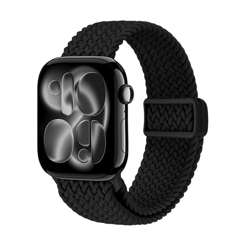 Crong Wave Band - pleciony pasek do Apple Watch 38/40/41/42 mm czarny